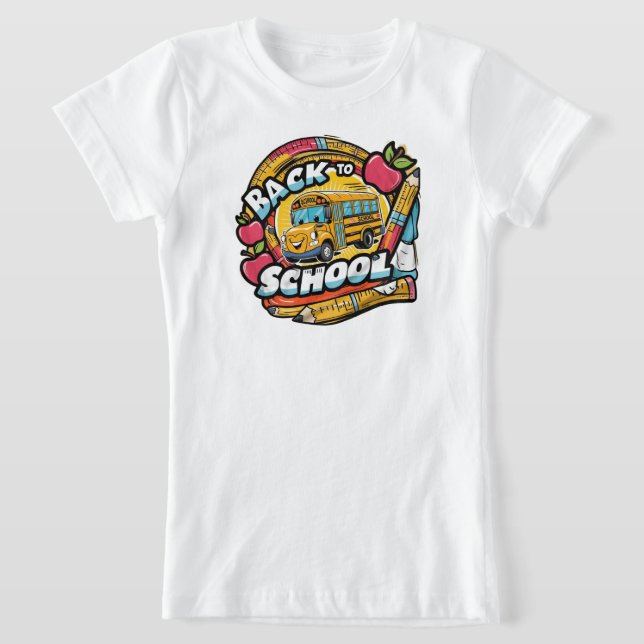 Back to School  – Bright & Fun Design T-Shirt (Ablage )