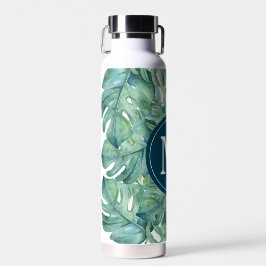 Back To School Custom Tropical Leaves Trinkflasche