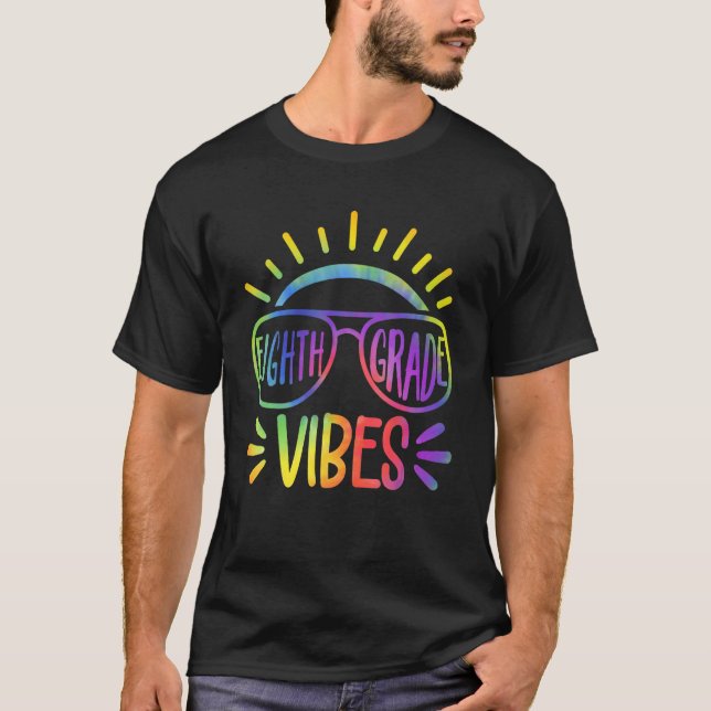Back To School Eighth Grade Vibes Student Teacher  T-Shirt (Vorderseite)