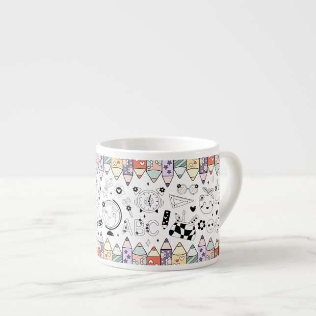 Back To School Espressotasse (Vorderseite Rechts)