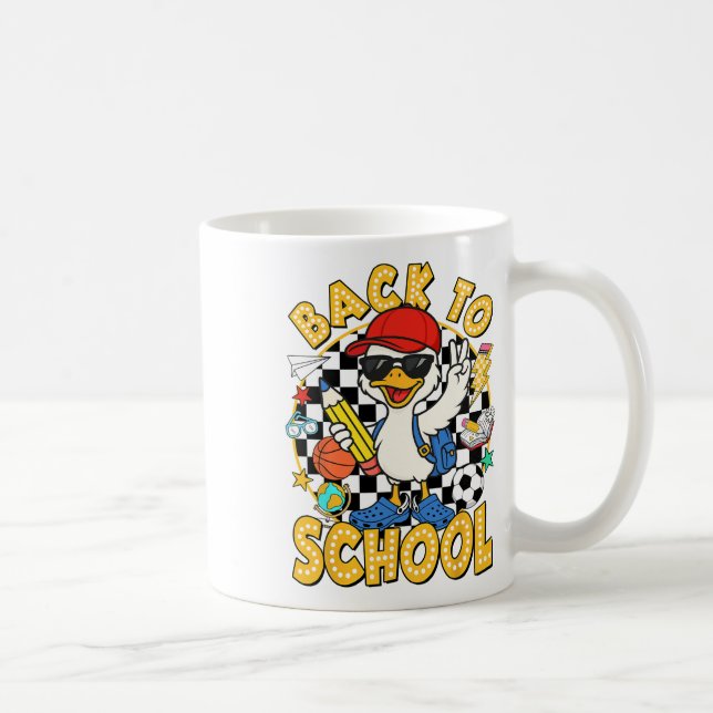 Back To School Funny Silly Goose First Day Of Scho Kaffeetasse (Rechts)