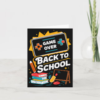 Back to School Gamer Level Up New School Year Karte