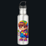Back to School Gamer Water Bottle – Cartoon Game Edelstahlflasche<br><div class="desc">Stay cool and hydrated with this fun bottle featuring a smiling schoolboy with Gameboy and vibrant pencils!
Stay hydrated with this fun Back to School water bottle! Features a happy cartoon schoolboy with Gameboy and backpack. Great for students on the go.</div>