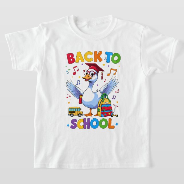 Back to School Goose – Colorful Fun T-Shirt Design (Ablage )