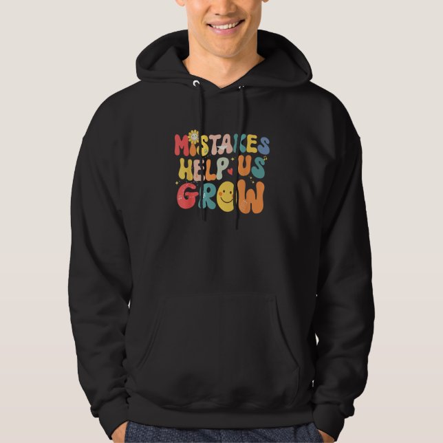 Back To School Growth Mindset Positive Mistakes He Hoodie (Vorderseite)