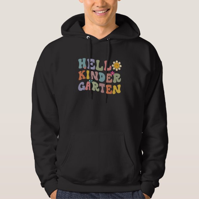 Back To School Hello Kindergarten Students Teacher Hoodie (Vorderseite)