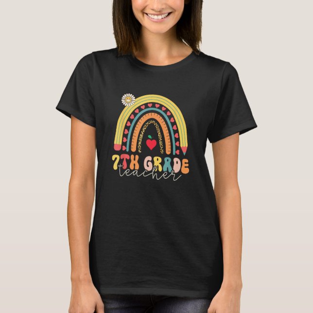 Back To School Hello Seventh Grade Teacher 7th Gra T-Shirt (Vorderseite)