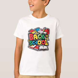 Back to School Illustration – Colorful Cartoon T-Shirt