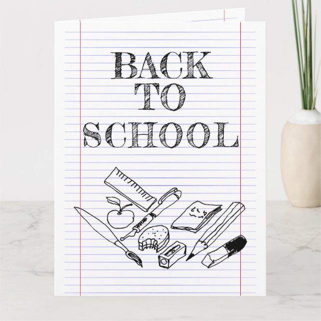 Back to School Karte (Vorderseite)