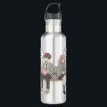 Back to School Kawaii Anime Vibes in Pastel Edelstahlflasche<br><div class="desc">This back to school lo-fi anime design on a water bottle shows two students in soft pastel style exchanging emotional dialogue: “Can we skip today?” “Only if we skip it together.” The scene captures the exhaustion and tenderness of the school season, perfect for girls, boys, and teens who want a...</div>