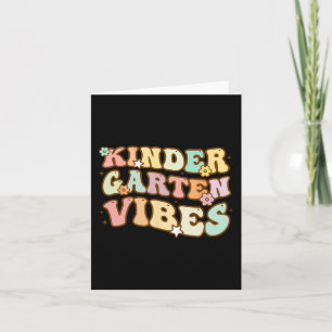 Back To School Kindergarten Vibes Retro Teacher Wo Karte