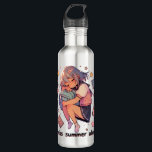 Back to School Lo-fi Anime Bottle Edelstahlflasche<br><div class="desc">This water bottle features a soft lo-fi anime girl hugging her school backpack with floating stars and books in dreamy pastel colors,  paired with the phrase “I miss summer already” — perfect for students who want to carry their emotions and their hydration with them back to school.</div>