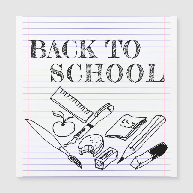 Back to School Magnetkarte (Vorderseite)