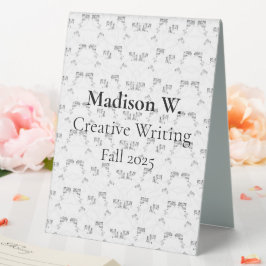 Back-to-School Minimal Line Pattern | Summer Tischaufsteller