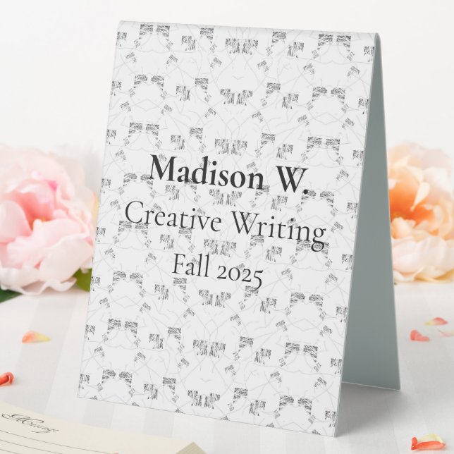 Back-to-School Minimal Line Pattern | Summer Tischaufsteller (In Situ (Hochzeit))