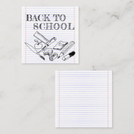 Back to School Mitteilungskarte