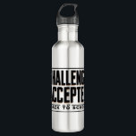Back to School Motivational Hydration Bottle Edelstahlflasche<br><div class="desc">Stay focused and energized throughout your school day with this “Challenge Accepted. Back to School.” water bottle — designed for students who tackle every subject with drive. The clean, bold text delivers a motivating message every time you take a sip, reminding you that success starts with small habits. Whether in...</div>