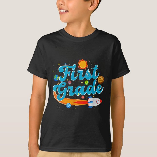 Back to school outer space teacher first grade T-Shirt (Vorderseite)
