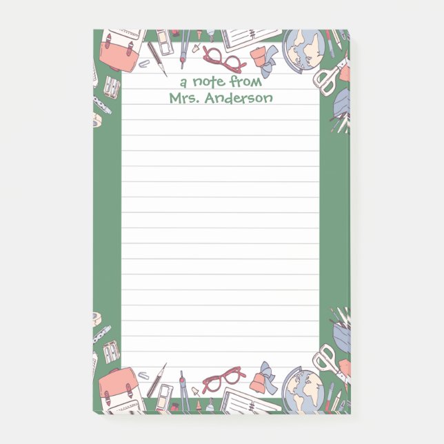 Back to School Post-it Klebezettel (Vorderseite)