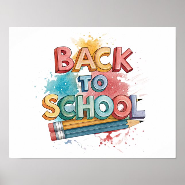 Back to School Printable Poster Sign (Vorne)