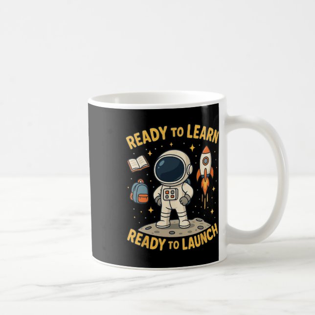 Back To School Rocket Launch Space Learn Student K Kaffeetasse (Rechts)