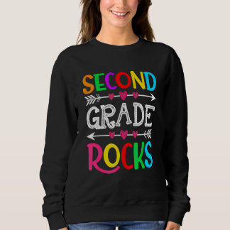 Back To School Second Grade Rocks First Day Of Sch Sweatshirt