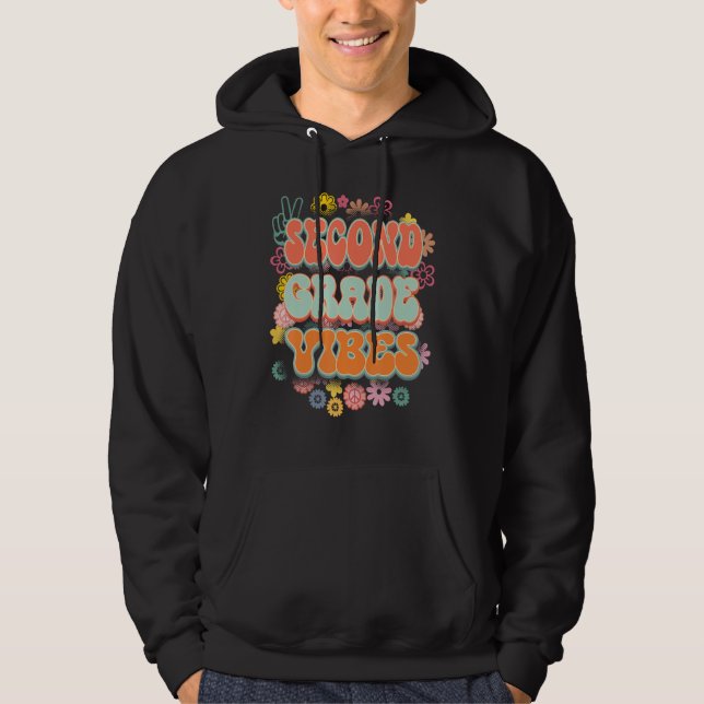 Back To School Second Grade Vibes Student Teacher  Hoodie (Vorderseite)