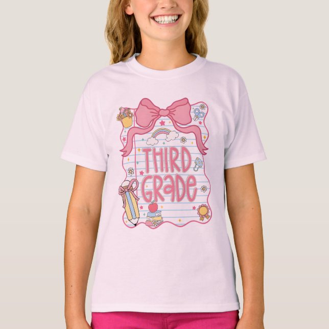 Back to School Shirt, Third Grade T shirt (Vorderseite)