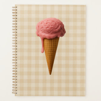 Back to school spiral calendar pink, beige planner
