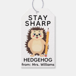 Back to School Stay sharp hedgehog Cute Funny Pun Geschenkanhänger