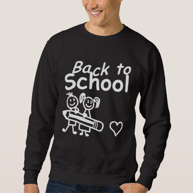Back To School   Student Sweatshirt (Vorderseite)