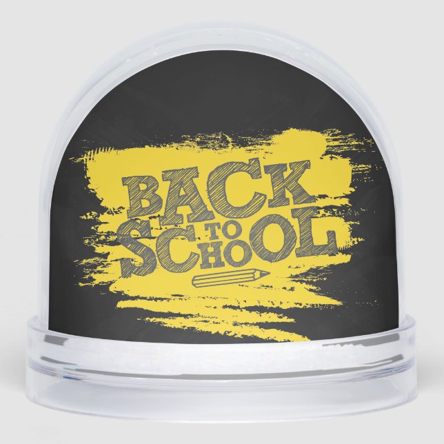 Back to School Teacher & Student – Classroom Desk  Schneekugeln (Vorderseite)