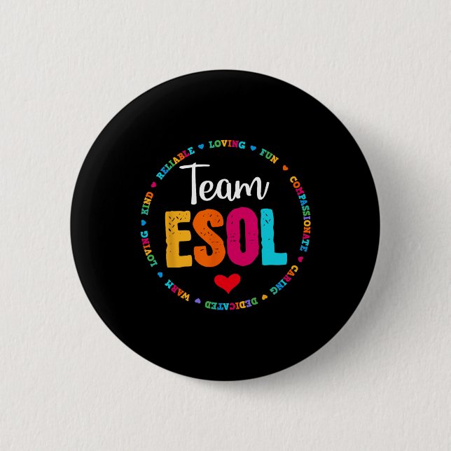 Back to school Teachers Crew Students - Team ESOL Button (Vorderseite)