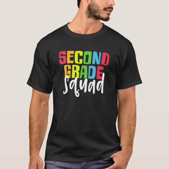 Back To School Team 2nd Second Grade Squad Student T-Shirt (Vorderseite)