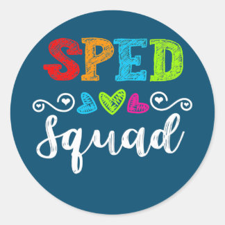 Back To School Team Gift For Special Ed Teacher Runder Aufkleber