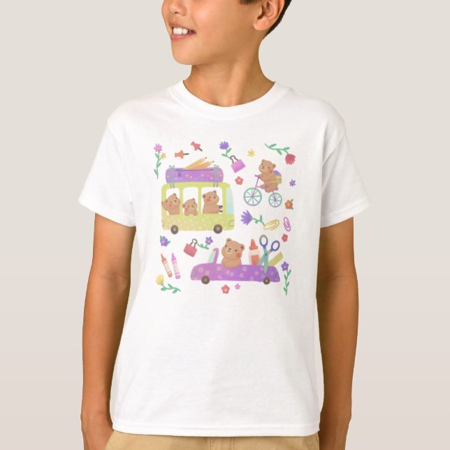 Back to School: Teddy's Ready for School T-Shirt (Vorderseite)