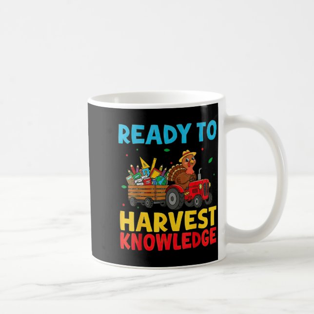 Back To School Turkey Farming Tractor Farmer Kids  Kaffeetasse (Rechts)