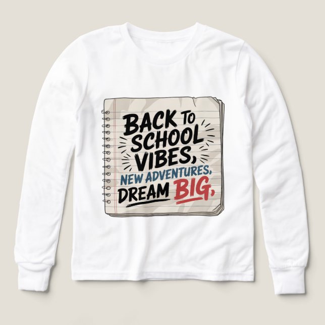 Back to School Vibes – Boys’ Dream Tee (Design Vorderseite)