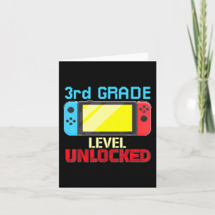Back to School Video Gamer 3rd Grad Level Unlocke Karte