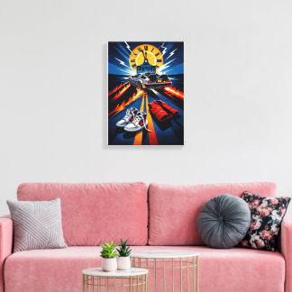 Back to the Future Inspired Symbolic Movie Poster Leinwanddruck