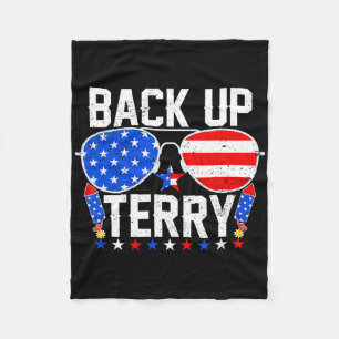 Back Up Terry Funny 4. Juli US Flag Patriotic Fleecedecke