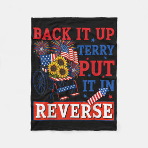 Back Up Terry setzen Sie es in umgekehrte Feuerwer Fleecedecke