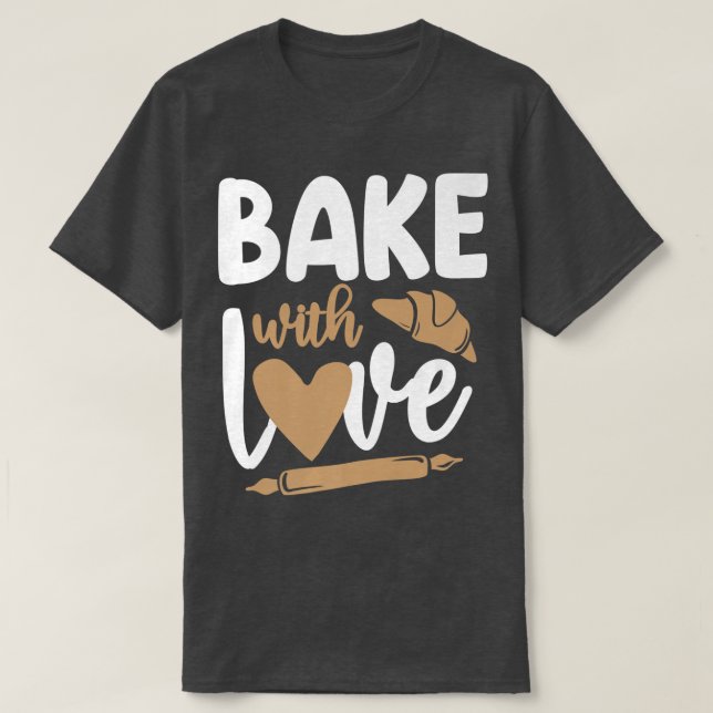 Backbackwalze Button Croissant T-Shirt (Design vorne)
