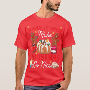 Backbackwein Weihnachtskohl Lebkuchen Mann Cupca T-Shirt