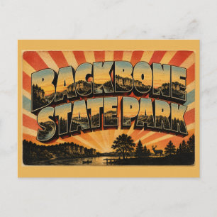 Backbone State Park Iowa Dolomit Klippen Fluss Kun Postkarte