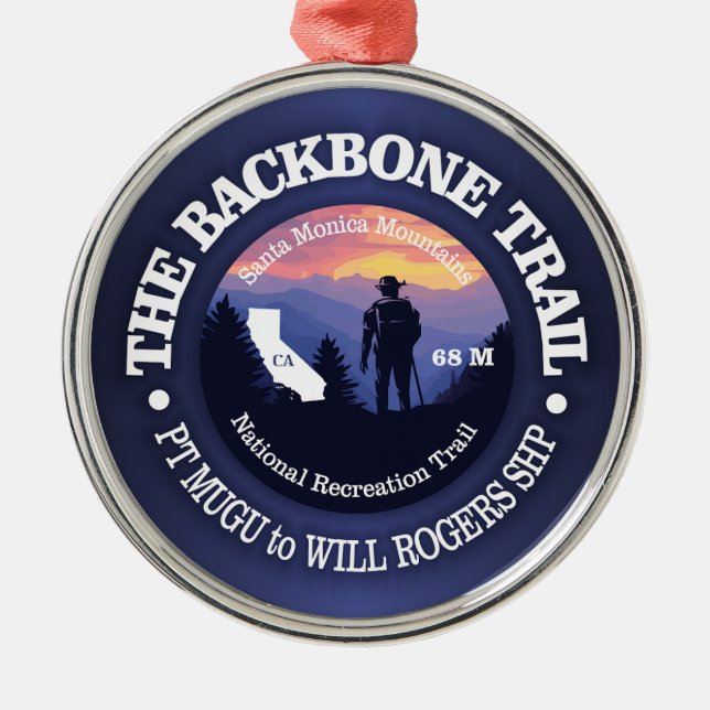 Backbone Trail (rd2) Ornament Aus Metall (Vorne)