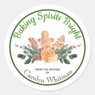 Backbriefe Spirituosen Bright Food Geschenk "from  Runder Aufkleber