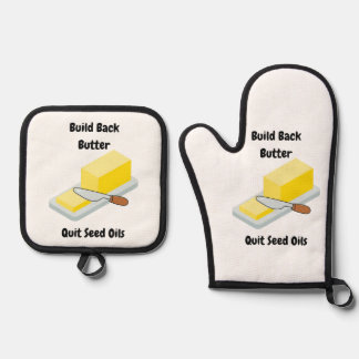 Backbutter Oven Mitt und Pothalter erstellen Ofenhandschuh & Topflappen-Set
