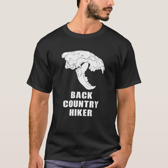 Backcountry Hiker Glacier National Park Wolverine  T-Shirt (Vorderseite)