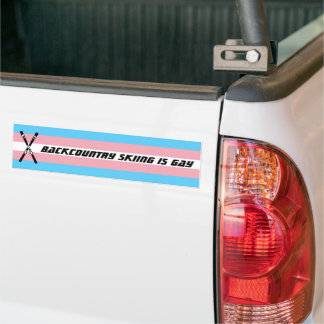 Backcountry is Gay (trans-Stolz) Autoaufkleber